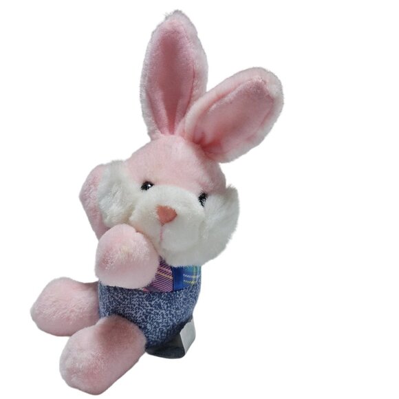 Easter Bunny 7 inch Plush Pink Rabbit Spring Stuffed Animal Toy Main Joy - Picture 1 of 6